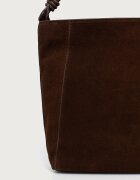 Twinset шопинг чанта дамска от кожа кафява 262TD8230