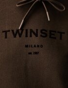 Twinset спортен комплект анцуг дамски от памук кафяв 262TP272B