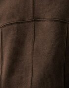 Twinset суичър дамски от памук кафяв 262TP272A