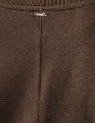 Twinset суичър дамски от памук кафяв 262TP272A