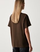 Twinset тениска дамска от памук кафява 262TP2303