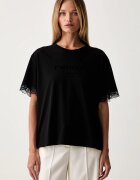 Twinset тениска от памук черна 262TP2304