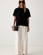 Twinset тениска от памук черна 262TP2304