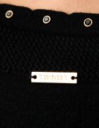 Twinset тениска тип пуловер дамска с вискоза черна 262TP3097