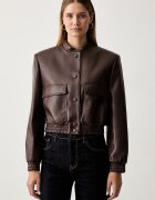 Twinset яке дамско от имитация на кожа кафяво 262TP2052