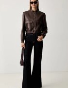 Twinset яке дамско от имитация на кожа кафяво 262TP2052