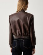 Twinset яке дамско от имитация на кожа кафяво 262TP2052