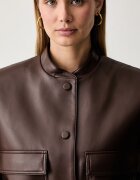 Twinset яке дамско от имитация на кожа кафяво 262TP2052