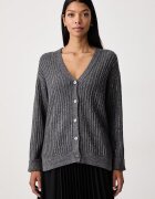 Twinset жилетка дамска с добавена вълна сива 262TT3153
