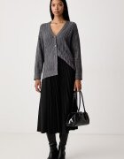 Twinset жилетка дамска с добавена вълна сива 262TT3153