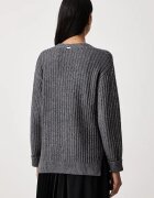 Twinset жилетка дамска с добавена вълна сива 262TT3153