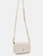 U.S. Polo Assn. чанта crossbody дамска от имитация на кожа Mansion бежова BEUE58718WVP