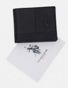 U.S. Polo Assn. Кожен портфейл MANSFIELD мъжки в черно WEU7M2702MHA