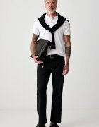 U.S. Polo Assn. панталон мъжки от памук с еластан RELAXED FIT CHINO черен MUP5479