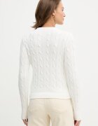 U.S. Polo Assn. пуловер дамски от памук CREW NECK CABLE бежов WUP0398
