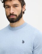 U.S. Polo Assn. пуловер мъжки от памук DHM KNIT син MUP4551