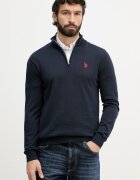 U.S. Polo Assn. пуловер мъжки памучен 1/4 ZIP NECK тъмносин MUP3938