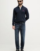 U.S. Polo Assn. пуловер мъжки памучен 1/4 ZIP NECK тъмносин MUP3938