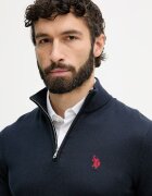U.S. Polo Assn. пуловер мъжки памучен 1/4 ZIP NECK тъмносин MUP3938