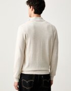 U.S. Polo Assn. пуловер мъжки с памук Rich Funnel 1/4 Zip бежов MUP2963