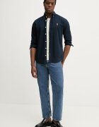 U.S. Polo Assn. риза мъжка от памук PEACHED OXFORD LS тъмносиня MUP3247