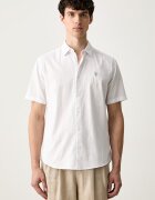 U.S. Polo Assn. риза мъжка с добавен лен LINEN BLEND SS бяла MUP3254