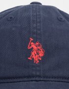 U.S. Polo Assn. шапка с козирка мъжка от памук OUTLINE DHM WASHED CASUAL тъмносиня MUP3426
