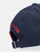 U.S. Polo Assn. шапка с козирка мъжка от памук OUTLINE DHM WASHED CASUAL тъмносиня MUP3426