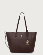 U.S. Polo Assn. шопинг чанта дамска от имитация на кожа Jones кафява BIUJE8908WVP