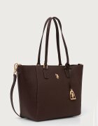 U.S. Polo Assn. шопинг чанта дамска от имитация на кожа Jones кафява BIUJE8908WVP