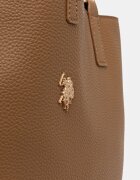 U.S. Polo Assn. шопинг чанта дамска от имитация на кожа Malibu кафява BEUM08707WVP