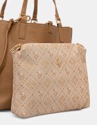U.S. Polo Assn. шопинг чанта дамска от имитация на кожа Malibu кафява BEUM08707WVP