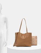 U.S. Polo Assn. шопинг чанта дамска от имитация на кожа Malibu кафява BEUM08707WVP