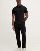 U.S. Polo Assn. спортен панталон мъжки с памук INTERLOCK PINTUCK JOGGER черен със стандартна талия MUP4661