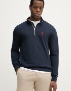 U.S. Polo Assn. суичър мъжки с памук DHM LB 1/4 ZIP тъмносин MUP3359