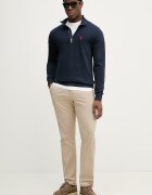 U.S. Polo Assn. суичър мъжки с памук DHM LB 1/4 ZIP тъмносин MUP3359
