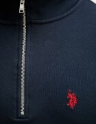 U.S. Polo Assn. суичър мъжки с памук DHM LB 1/4 ZIP тъмносин MUP3359