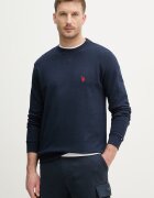 U.S. Polo Assn. суичър мъжки с памук DHM LB CREW тъмносин MUP3356