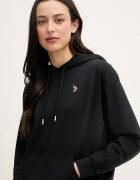U.S. Polo Assn. суичър с качулка дамски с памук DHM Hoodie черен WUP2541