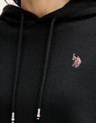 U.S. Polo Assn. суичър с качулка дамски с памук DHM Hoodie черен WUP2541