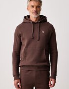 U.S. Polo Assn. суичър с качулка мъжки с памук DHM BB кафяв MUP3529
