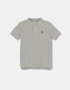 U.S. Polo Assn. тениска с яка за деца от памук сива USP2369