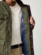 U.S. Polo Assn. яке мъжко DIAMOND QUILTED FUNNEL зелено MUP3790