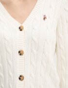 U.S. Polo Assn. жилетка дамска от памук CABLE KNIT бежова WUP0400