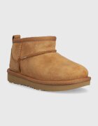 UGG апески за деца от велур CLASSIC ULTRA MINI бежови 1130750T