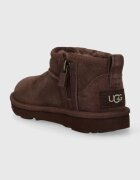 UGG апески за деца от велур CLASSIC ULTRA MINI кафяви 1130750T