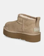 UGG апески за деца от велур CLASSIC ULTRA MINPLATFORM бежови 1157791K