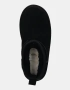 UGG апески за деца от велур CLASSIC ULTRA MINPLATFORM черни 1157791K