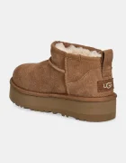 UGG апески за деца от велур CLASSIC ULTRA MINPLATFORM кафяви 1157791K