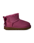 UGG апрески за деца от велур ULTRA MINBAILEY BOW бордо 1185920T